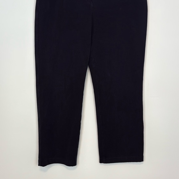 ST. JOHN Faded Black Denim Bootcut/Wide Leg Pants. Size 12. - Picture 3 of 10